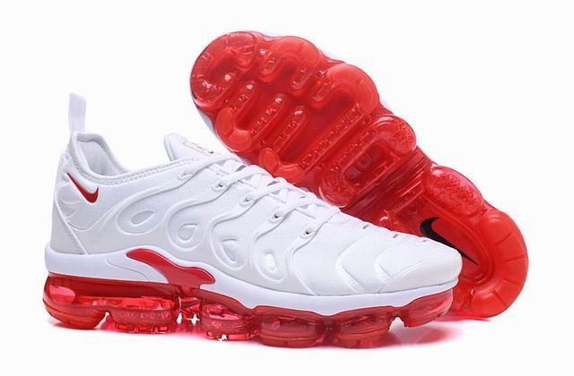 Nike Air VaporMax Plus Women's Running Shoes White Red-06 - Click Image to Close